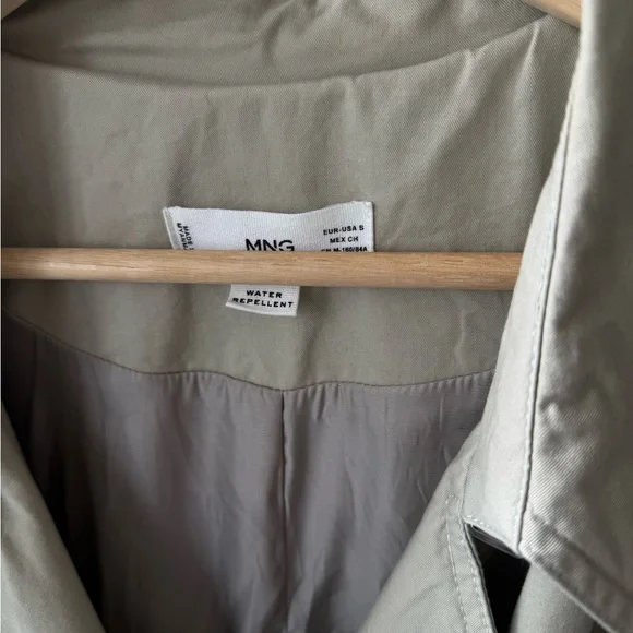 Mango Olive Light Trench Coat, S, Casual Chic - Picture 7 of 14